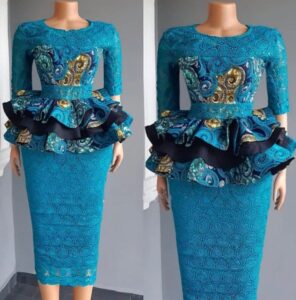 Read more about the article <strong>Lace Peplum Ankara Skirt and Blouse</strong>